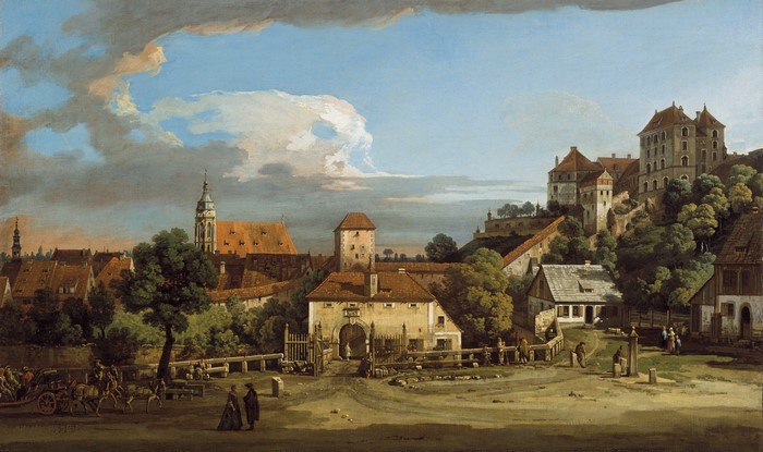 Painting of Pirna, Germany with a Castle and Church