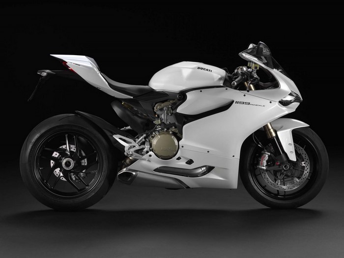 White Ducati 1199 Panigale Motorcycle