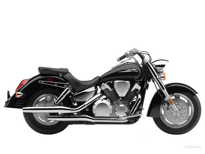 Black Honda VTX 1300 Cruiser Motorcycle