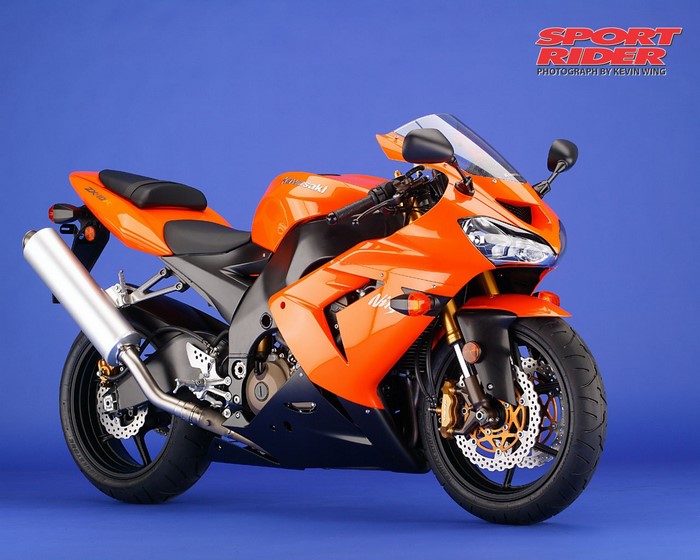 Orange Kawasaki Ninja ZX-10R Motorcycle