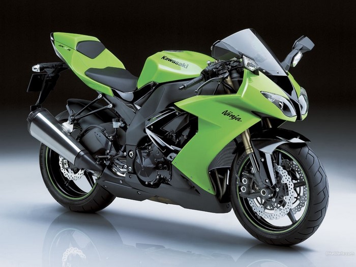 Green Kawasaki Ninja ZX-10R Motorcycle