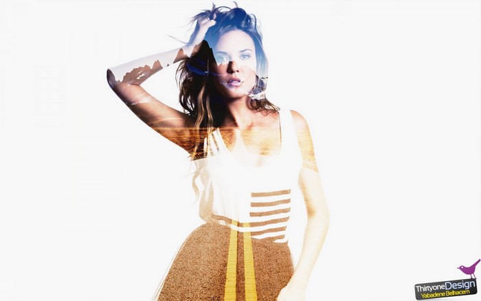 Odette Annable double exposure portrait