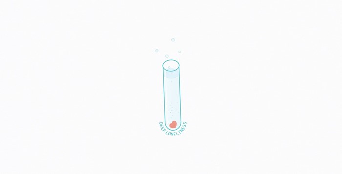 Test tube with heart and text