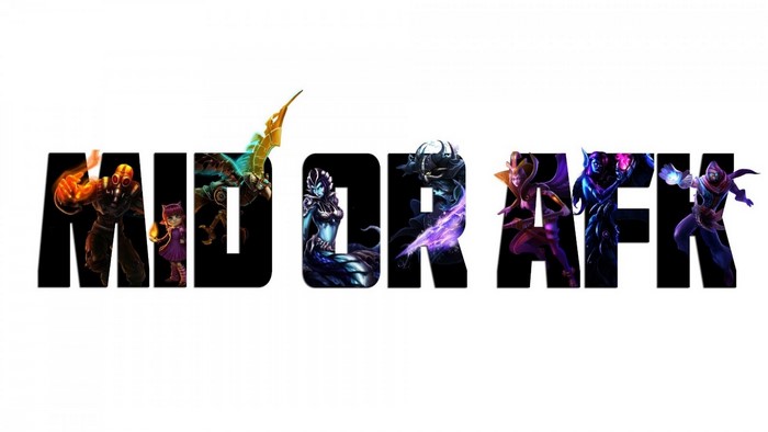 League of Legends MID OR AFK text art