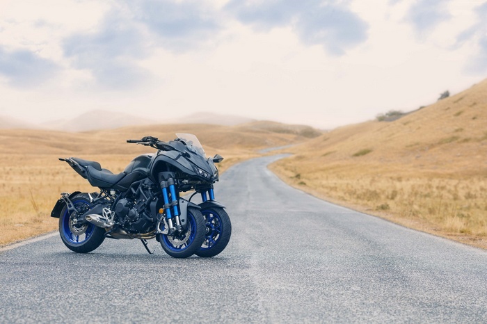 2018 Yamaha Niken motorcycle on a road