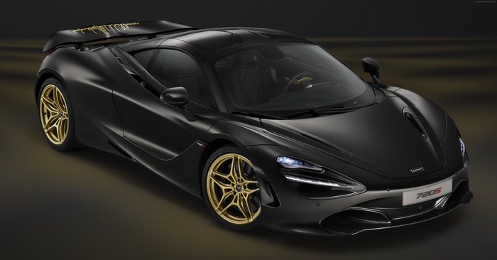 Black McLaren MSO 720S Coupe with gold accents