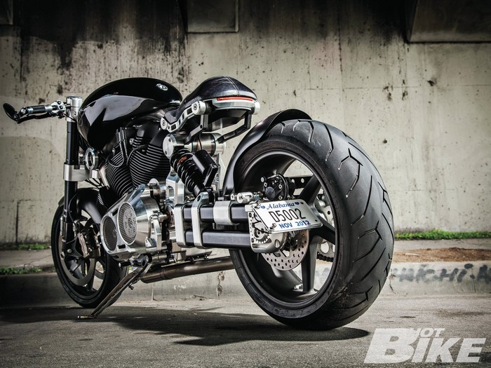 Confederate X132 Hellcat motorcycle with Alabama license plate