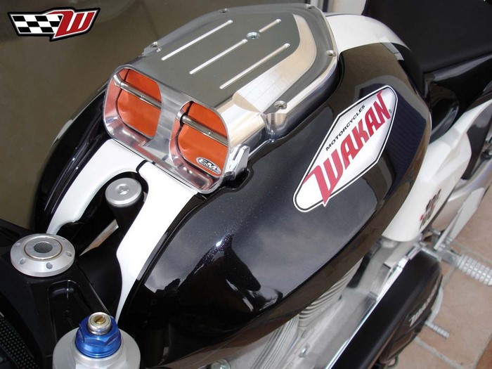 Custom Motorcycle with Wakkan Logo