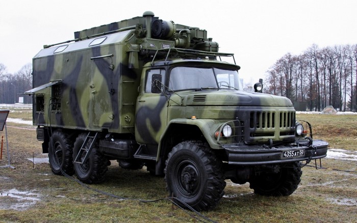 Military ZIL truck with camouflage