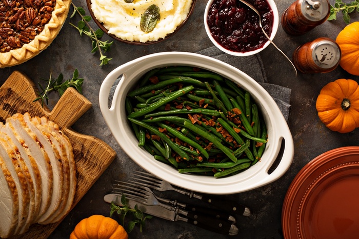 Thanksgiving Feast with Turkey and Sides