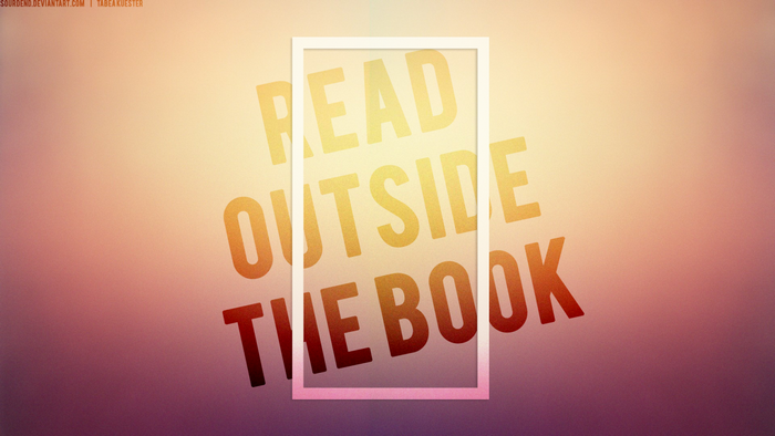 Read Outside The Book Typography Poster