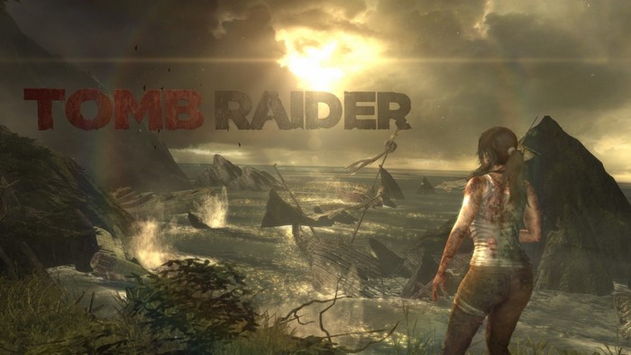Lara Croft from Tomb Raider shipwreck scene