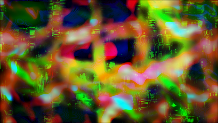 Psychedelic Abstract Digital Artwork with Vibrant Colors