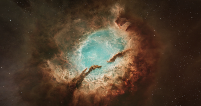 EVE Online screenshot of a nebula in space