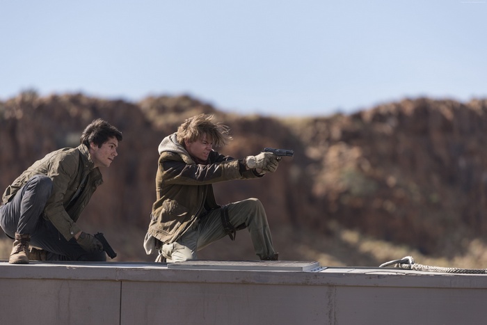 Dylan O'Brien and Thomas Brodie-Sangster from Maze Runner: The Death Cure