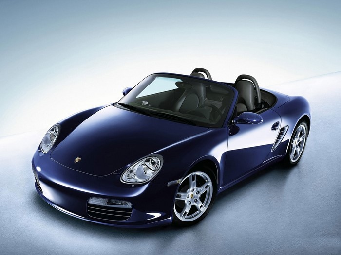 Dark Blue Porsche Boxster Convertible Sports Car
