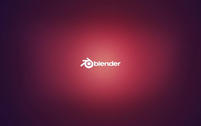 Blender logo on a gradient background