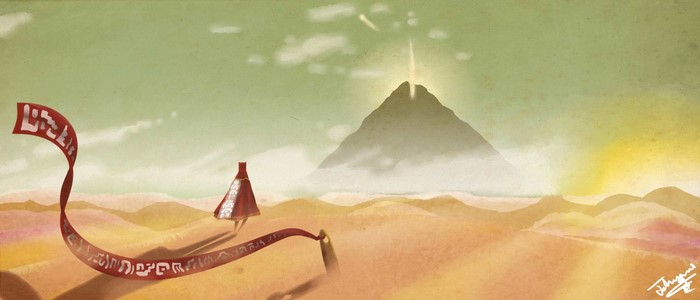 Illustration from the video game Journey