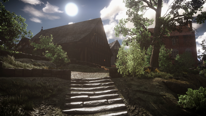 The Witcher 3 Wild Hunt: Medieval Village Scene