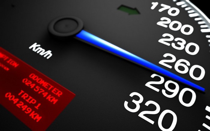 Car speedometer and odometer display