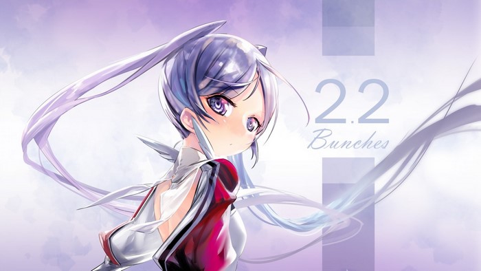 Anime girl with purple hair and twintails