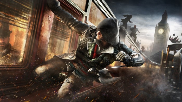 Assassin from Assassin's Creed Syndicate on a train