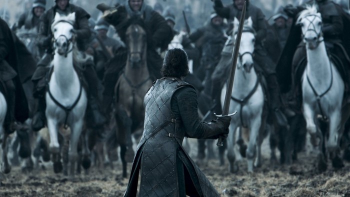 Jon Snow from Game of Thrones in battle