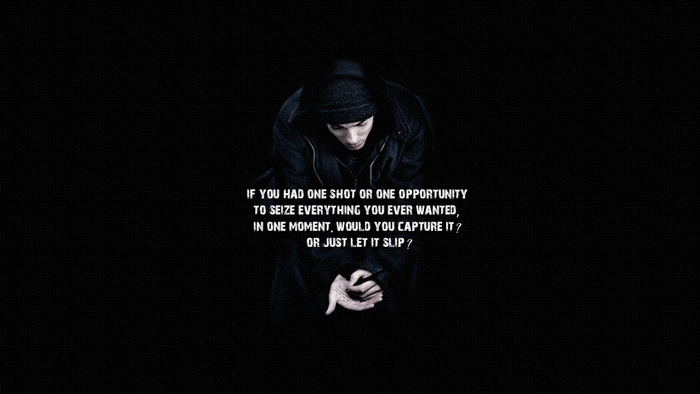 Eminem lyrics about opportunity