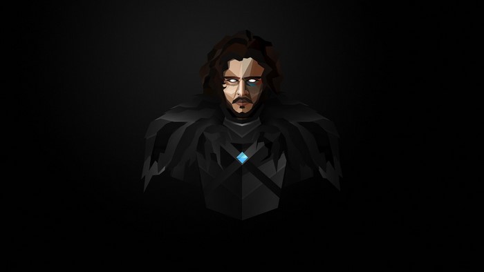 Jon Snow from Game of Thrones, minimalist illustration