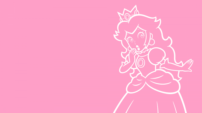 Princess Peach from Super Mario outline