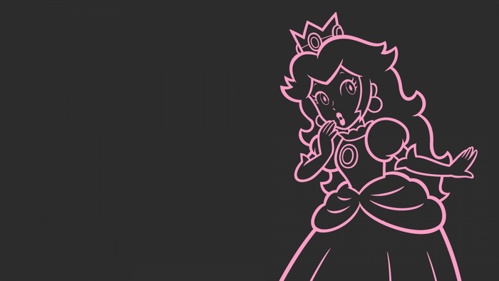 Princess Peach from Super Mario outline