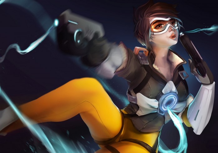 Tracer from Overwatch in action