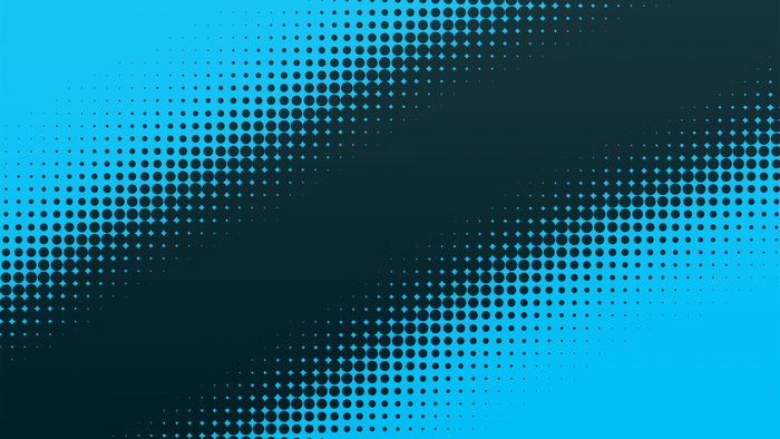 Blue and black halftone pattern with diagonal gradient