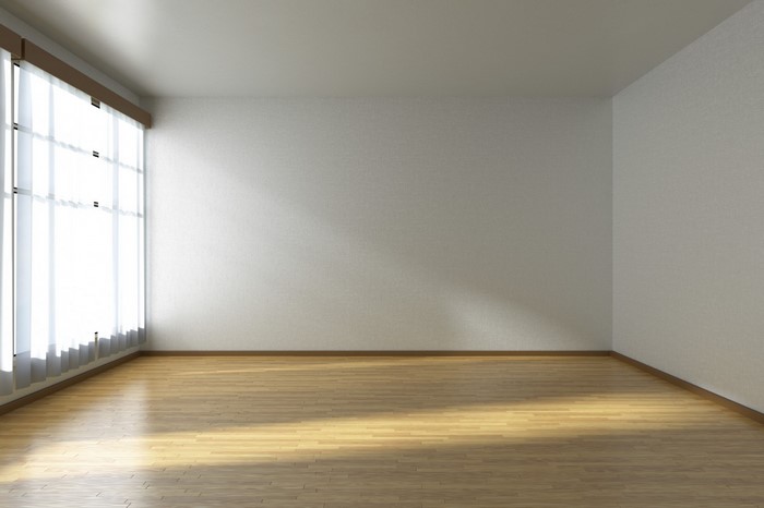 Empty Bright Room with Hardwood Flooring