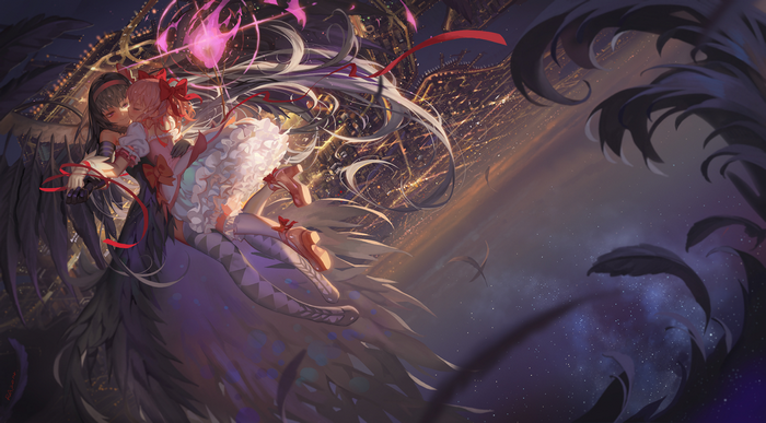 Homura Akemi and Madoka Kaname from Puella Magi Madoka Magica
