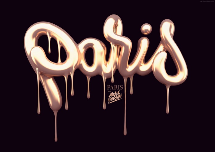 Paris by Alexis Persiani 3D Typography
