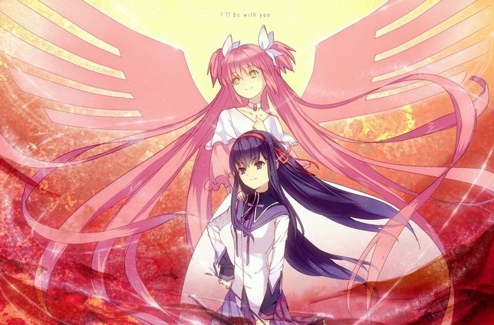 Akemi Homura and Kaname Madoka from Mahou Shoujo Madoka Magica