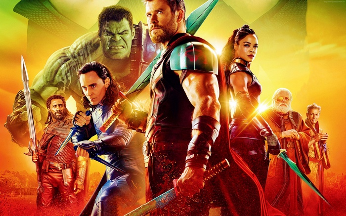 Thor: Ragnarok poster with Chris Hemsworth 4K