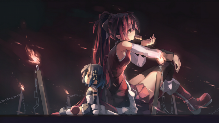 Kyoko Sakura and Sayaka Miki from Madoka Magica