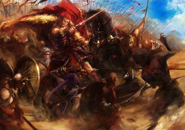 Rider from Fate/Zero in battle