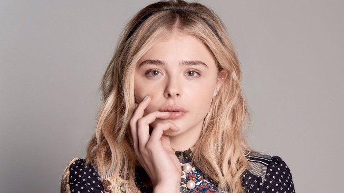 Chloe Grace Moretz portrait with blonde hair