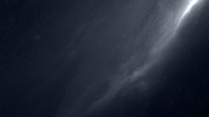 Dark galaxy with stars and nebula