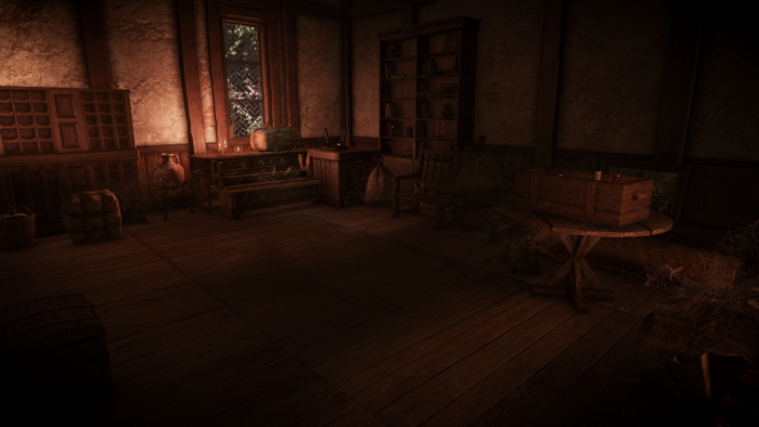 The Witcher 3 Wild Hunt screenshot of a dimly lit room