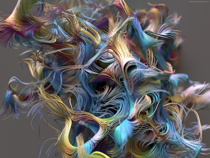 Abstract 3D lines 4K