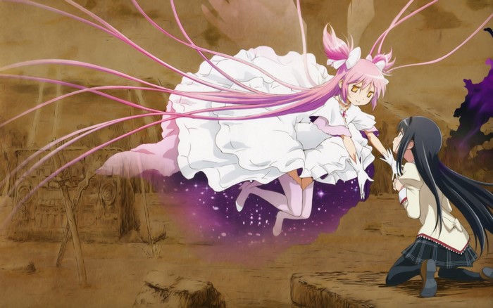 Kaname Madoka and Akemi Homura from Mahou Shoujo Madoka Magica