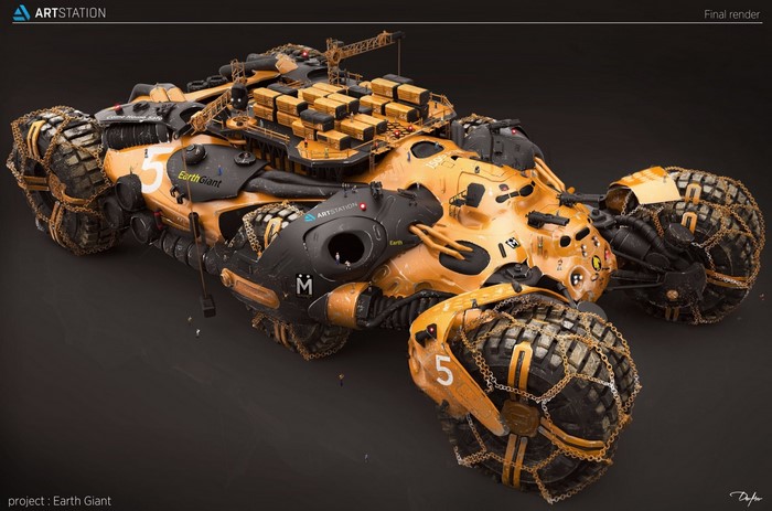 Science fiction vehicle 'Earth Giant' render