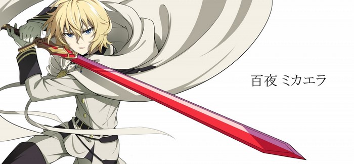 Mikaela Hyakuya from Seraph of the End with a sword