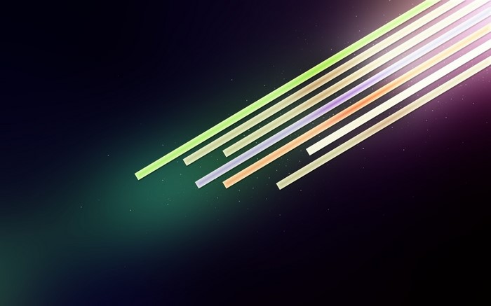 Abstract colorful light streaks on dark background