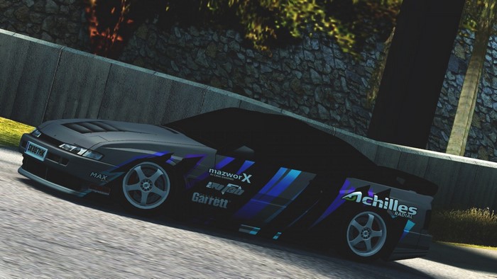 Nissan Silvia S14 with MazworX and Garrett decals