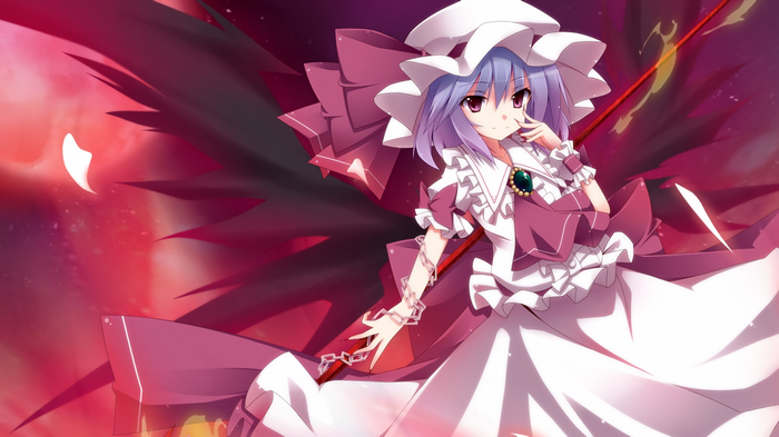 Remilia Scarlet from Touhou with large wings